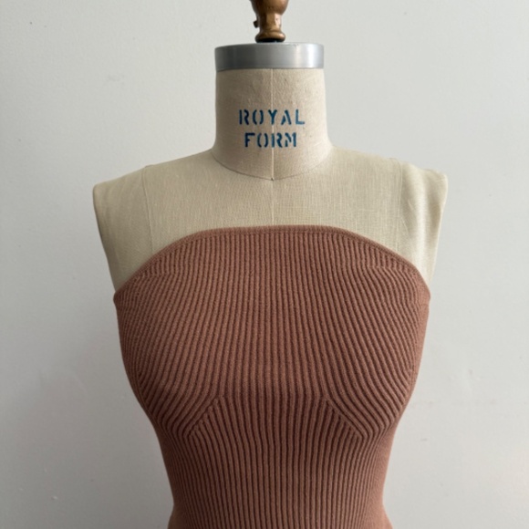 KHAITE Dresses & Skirts - Khaite Strapless Knit Dress